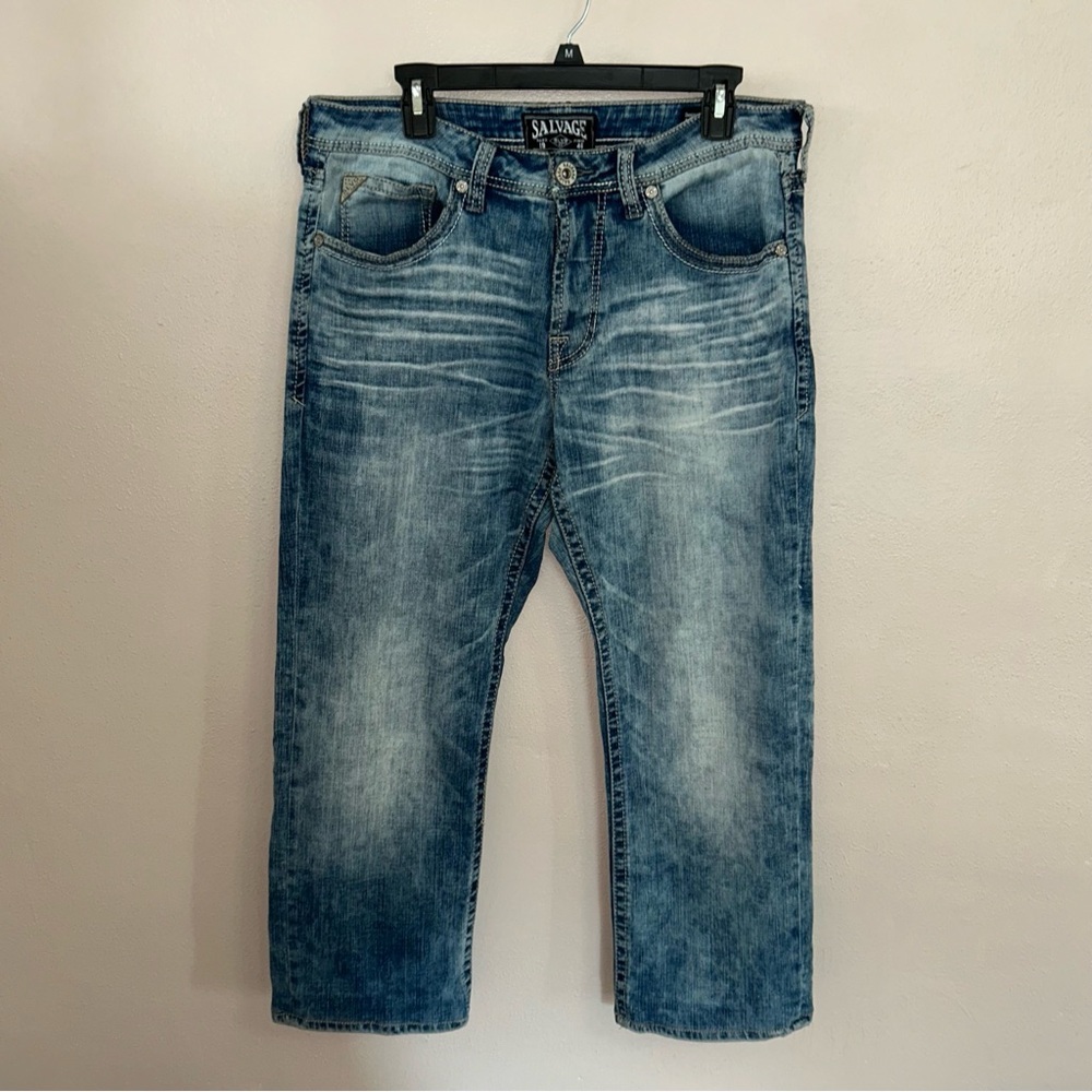 Salvage Men’s Light Blue Bootcut Jeans 34/27
